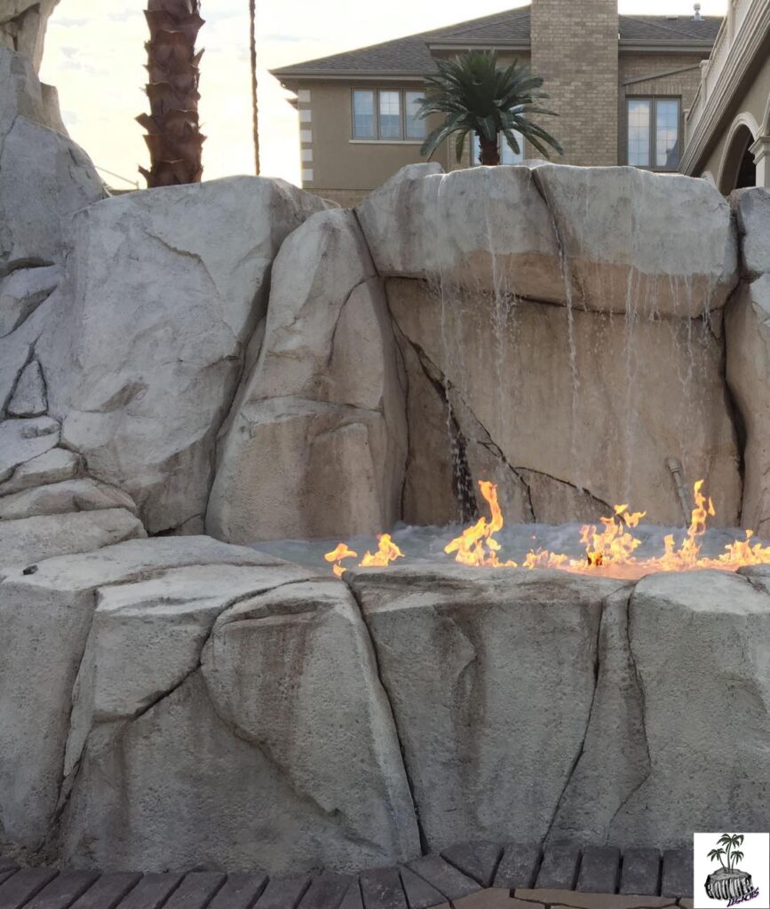 Image of a rock water feature