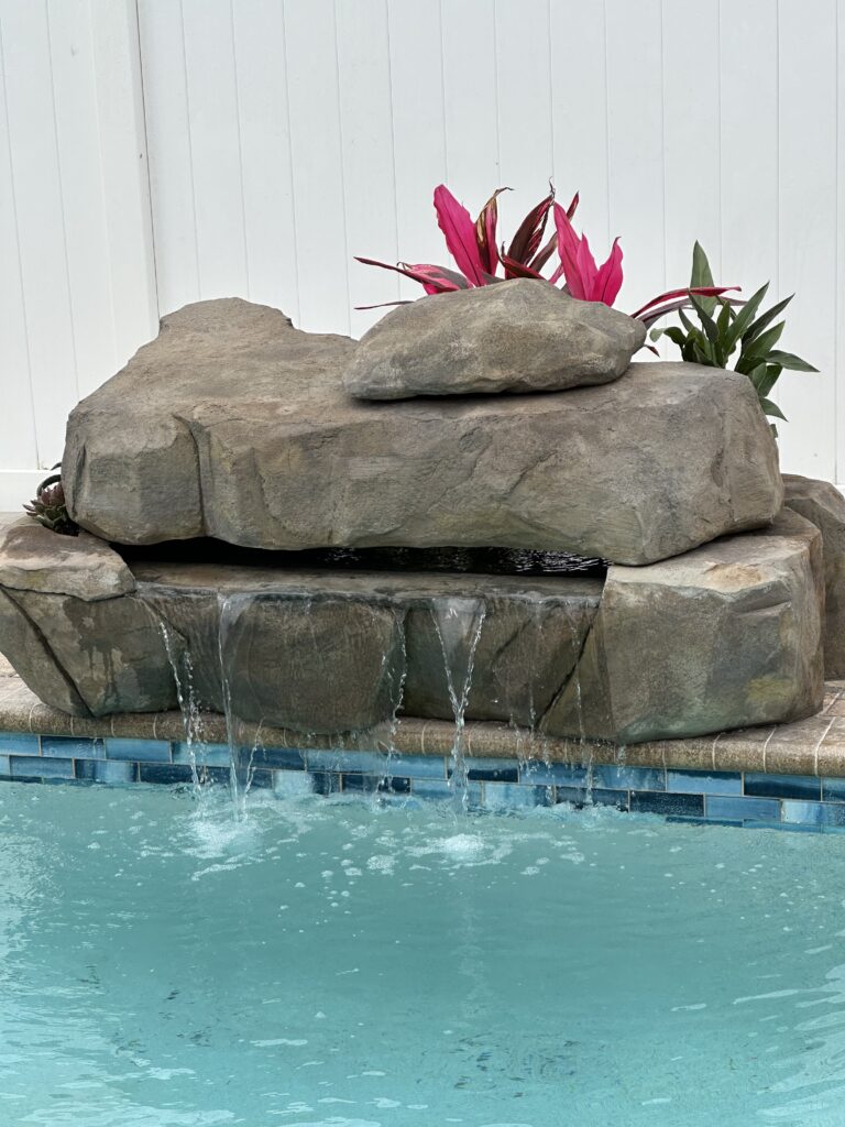 faux rock pool deck waterall largo Florida Pinellas county